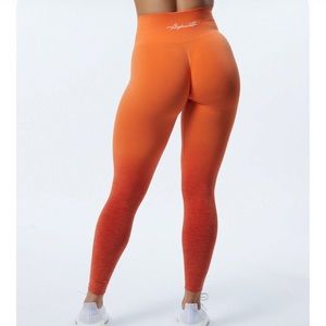 Seamless Ombre High-Waist Leggings - Orange